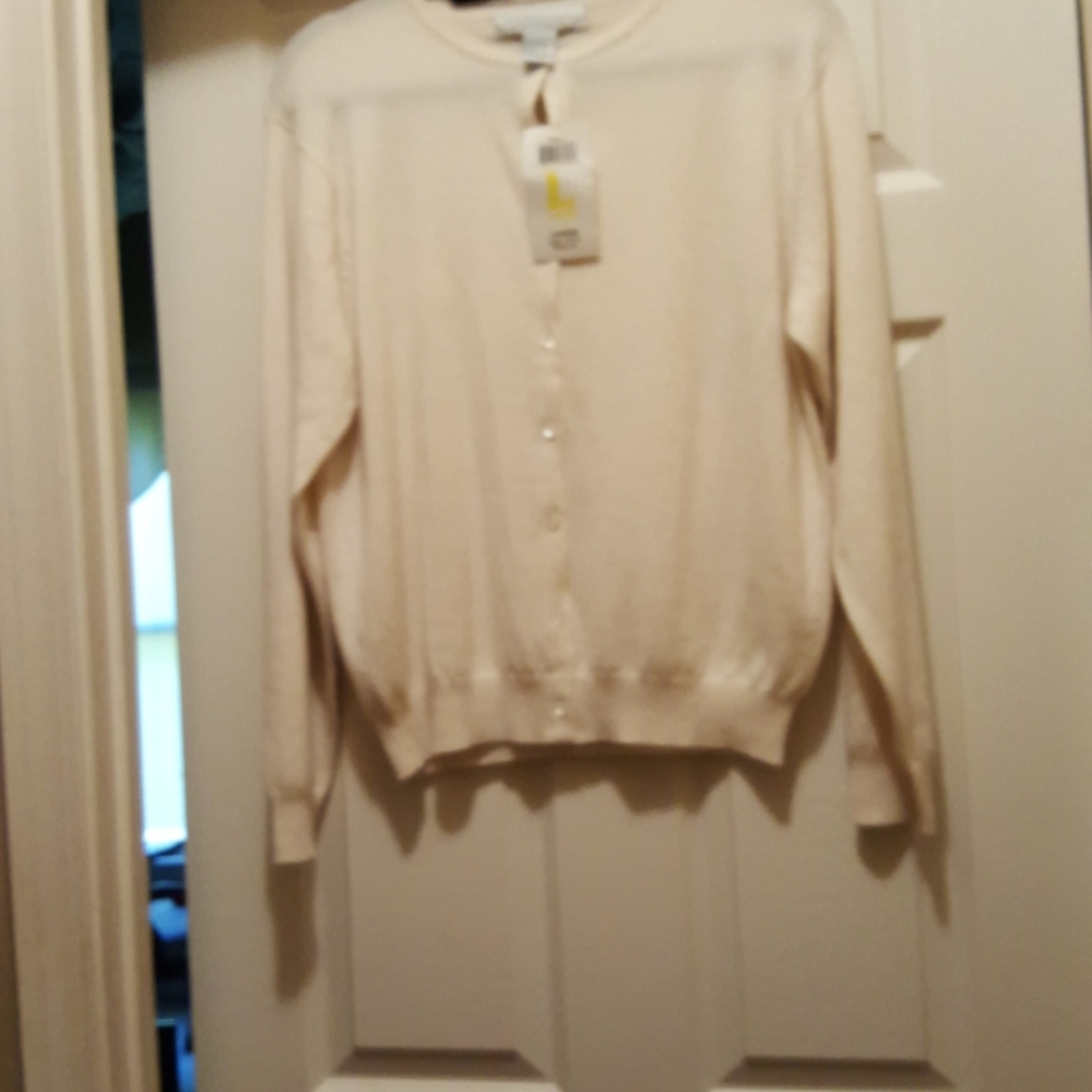 Ladies 100% Cashmere Cardigan Sweater